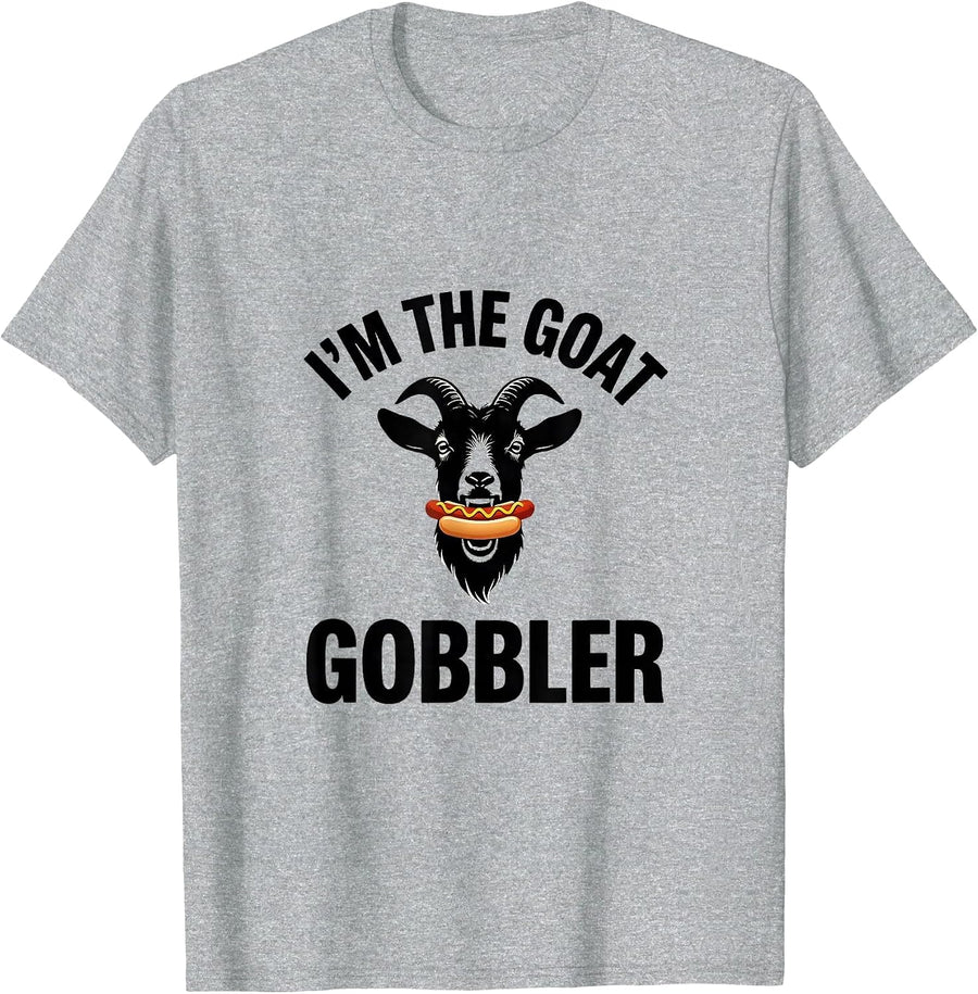 I'm The Goat Gobbler Funny Offensive Adult Humor T-Shirt, Men, Heather Grey, Medium - As Pictured