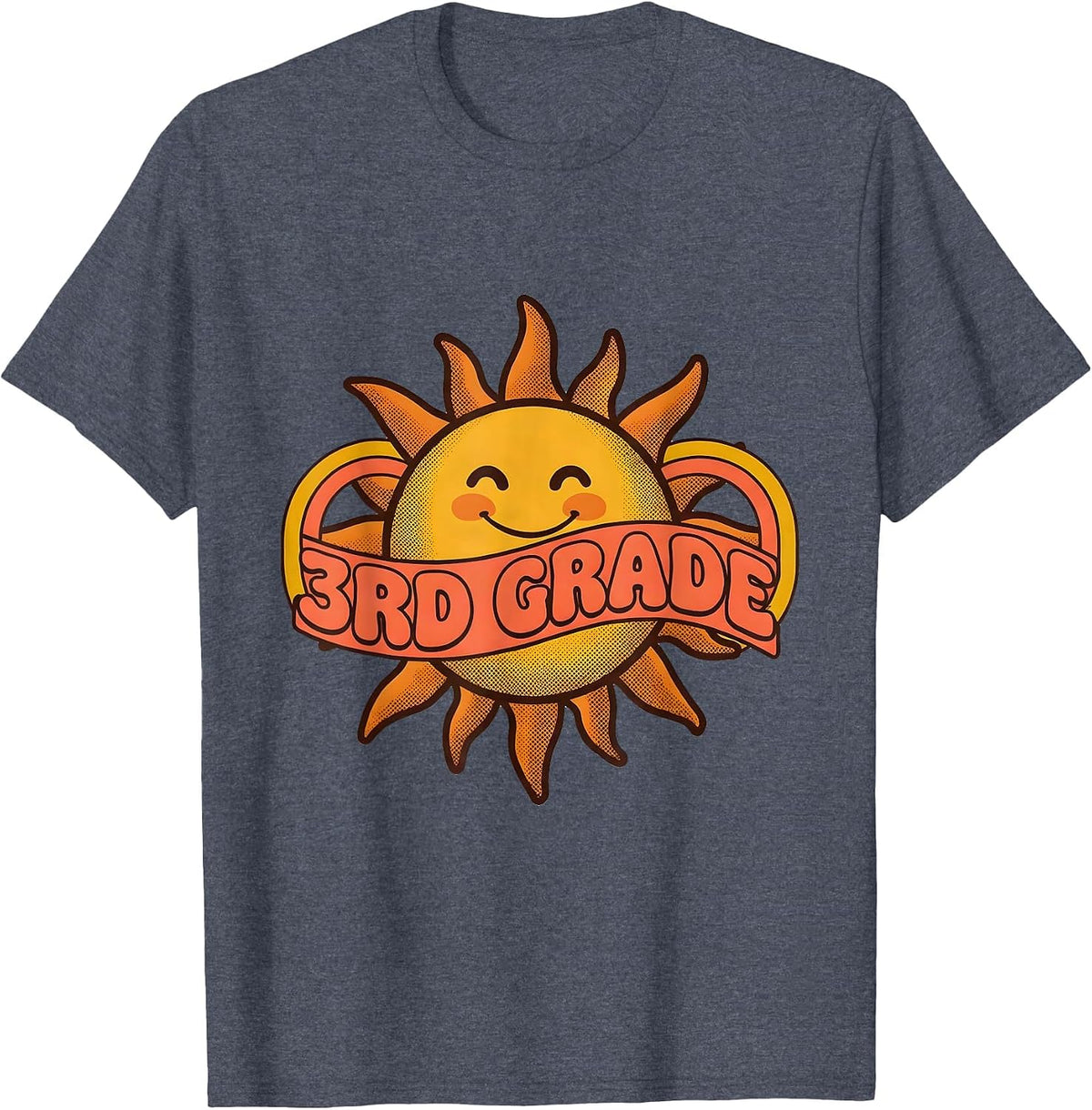Groovy 3rd Grade Back To School First Day of Third Grade T-Shirt - Heather Blue