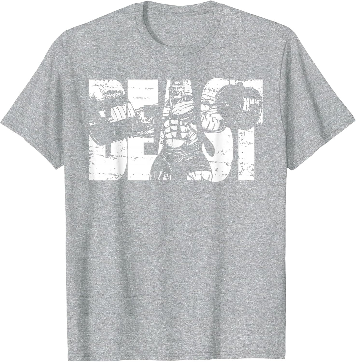 Gym Beast Bodybuilding Workout Motivation Tee Weightlifting T-Shirt - Heather Grey