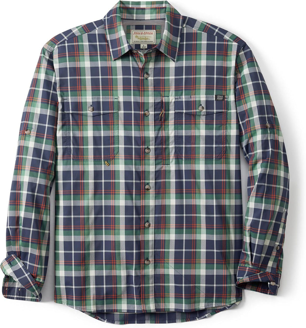 Field & Stream Men's Line Burner Long Sleeve Fishing Shirt - Grasshopper Plaid