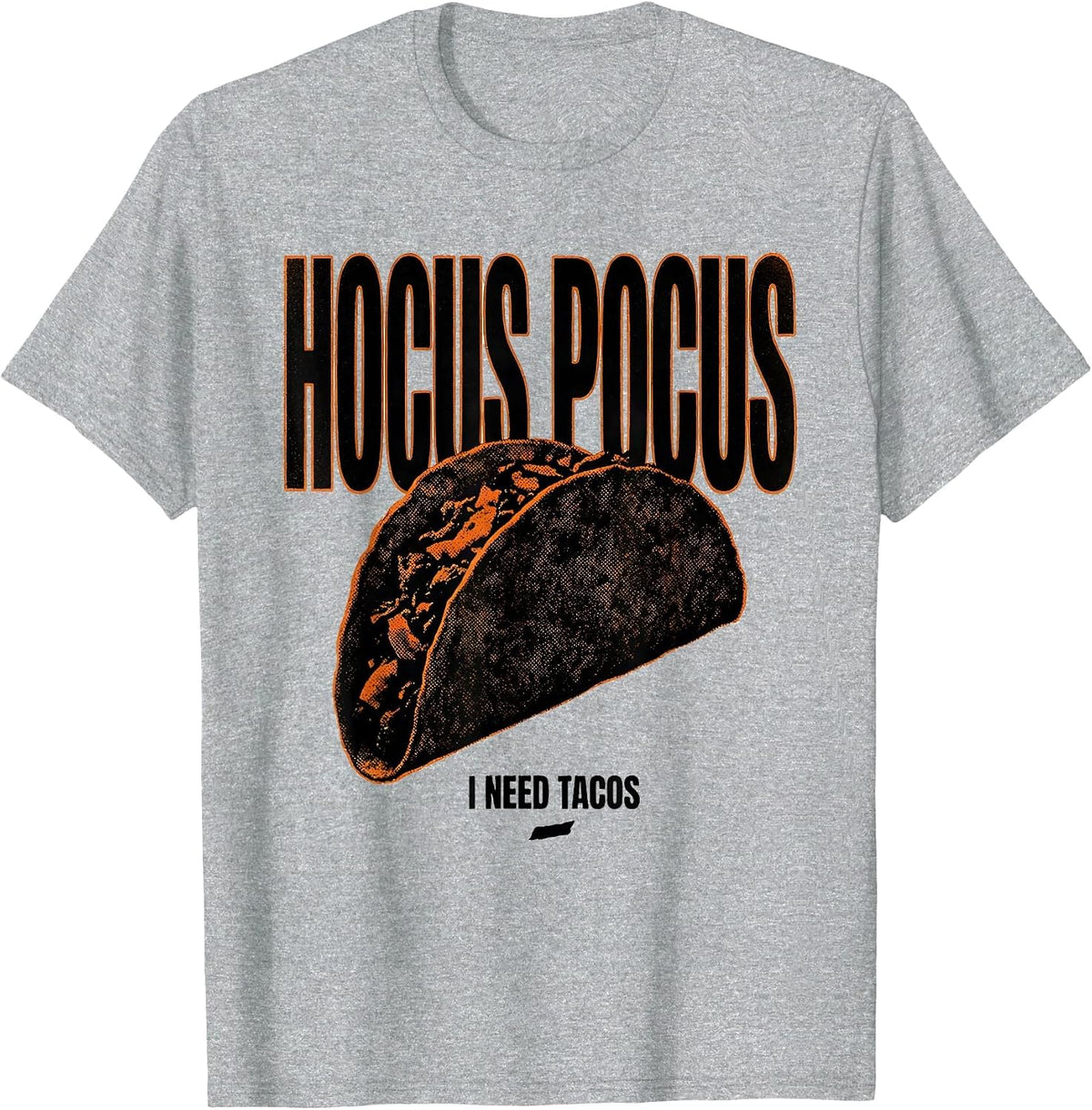 Men's Hocus Pocus I Need Tacos Funny Halloween Pun Humor T-Shirt - Heather Grey