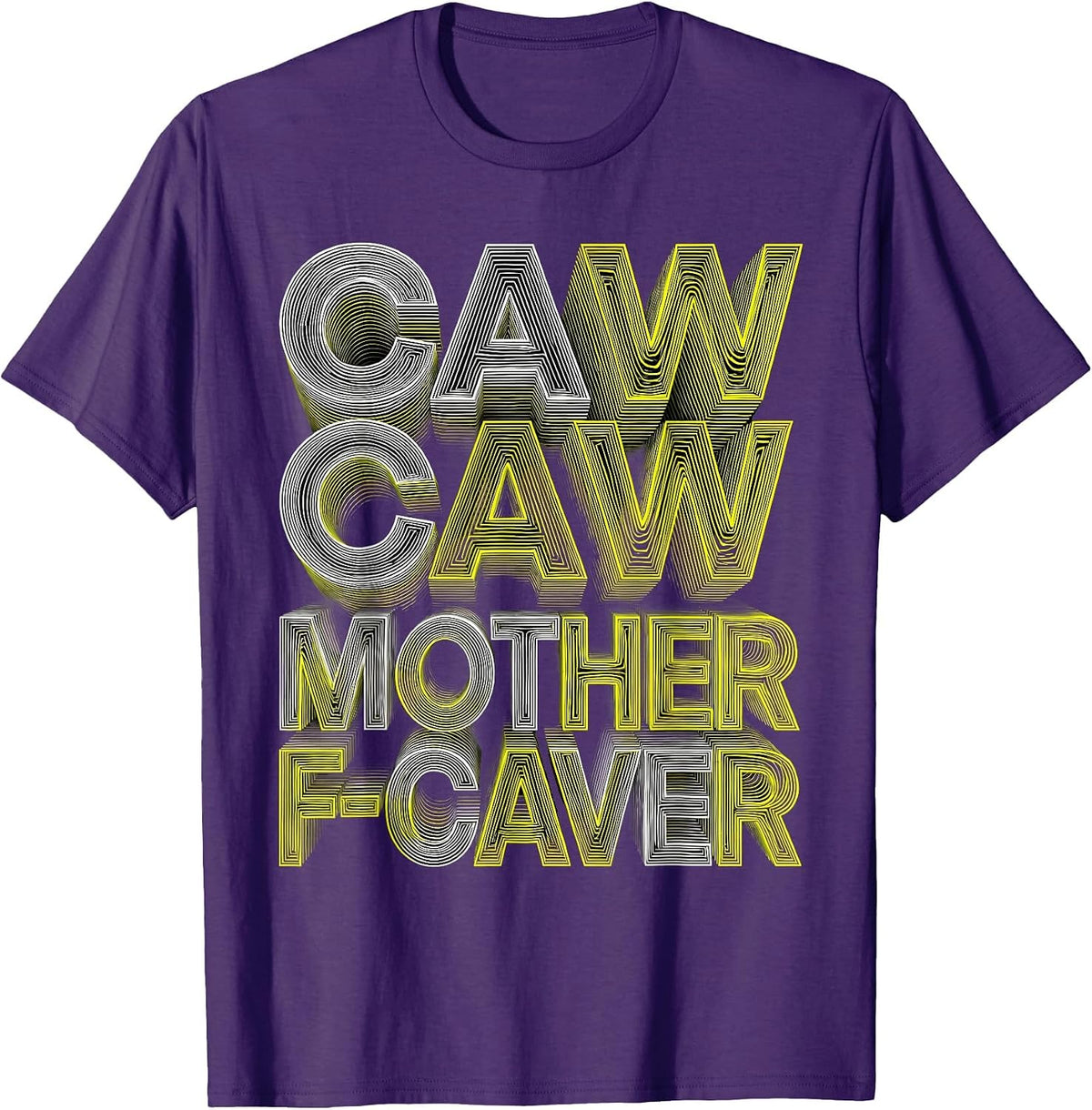Caw Caw Motherf-Cawer Funny Crow Design T-Shirt - Purple