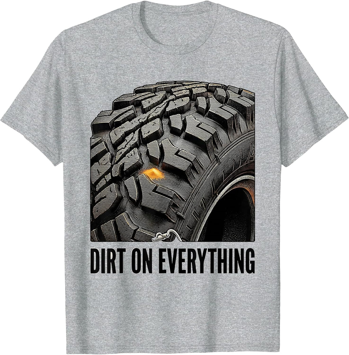 Men's Dirt On Everything Vintage ATV Off-Road Rider Retro Three T-Shirt - Heather Grey