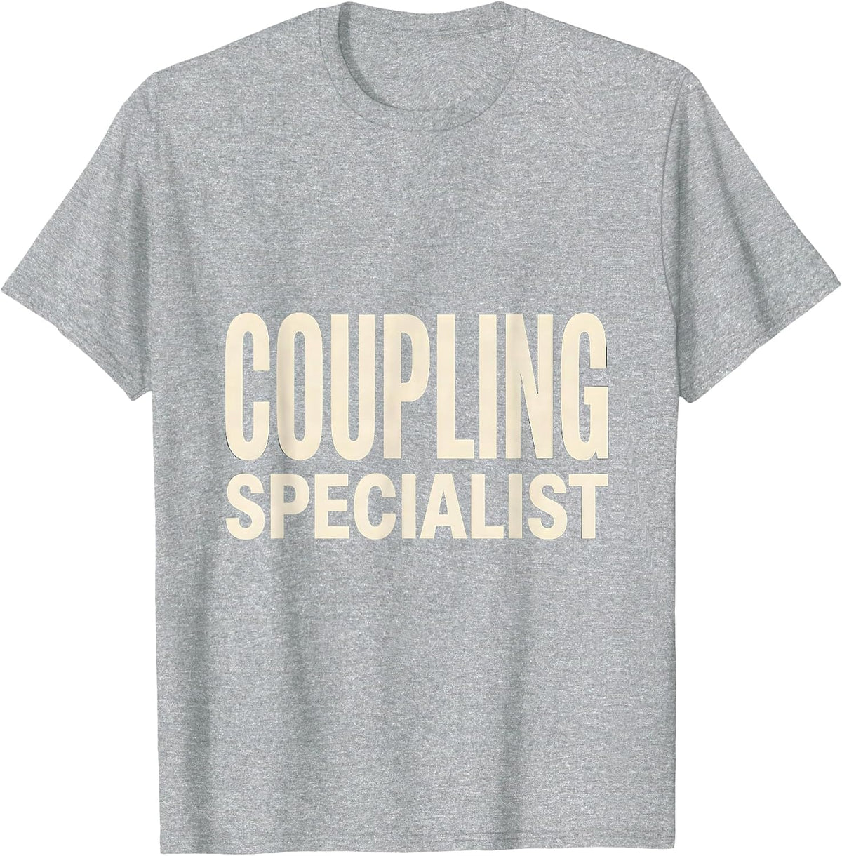 Men's Coupling Specialist Funny Plumber Pipefitter Occupational T-Shirt - Heather Grey