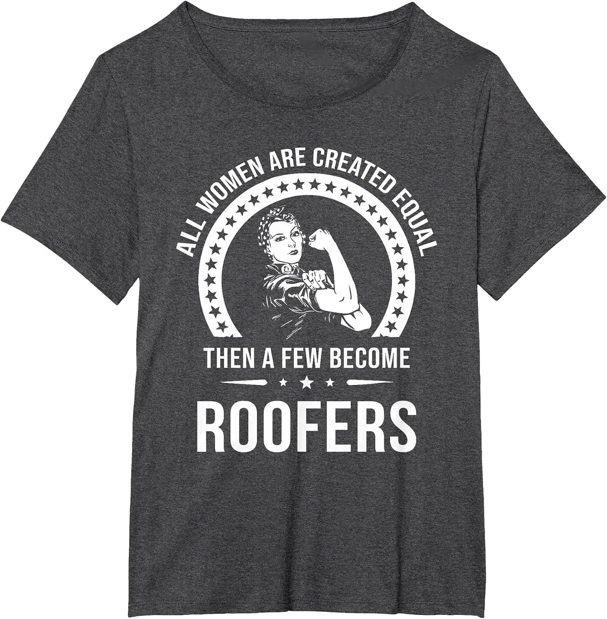 Roofing Shirt for Women | Roofer T-Shirt - Dark Heather Grey