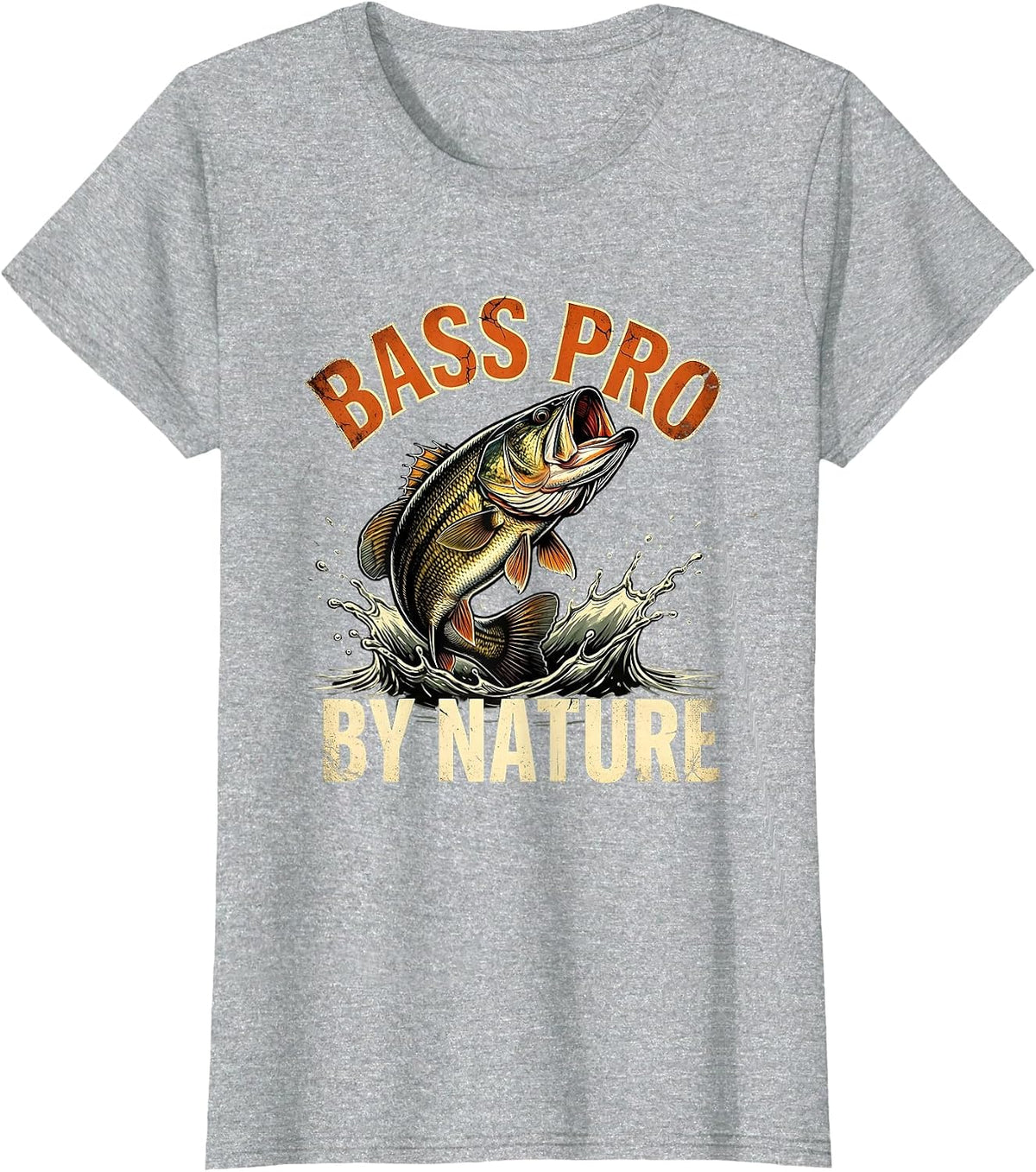 Bass Pro By Nature Fishing Design for Men T-Shirt - Heather Grey