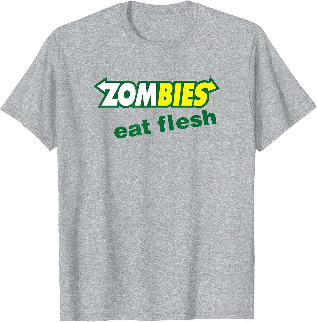 Funny Zombies Eat Flesh Scary Food Halloween Costume T Shirt T-Shirt - Heather Grey