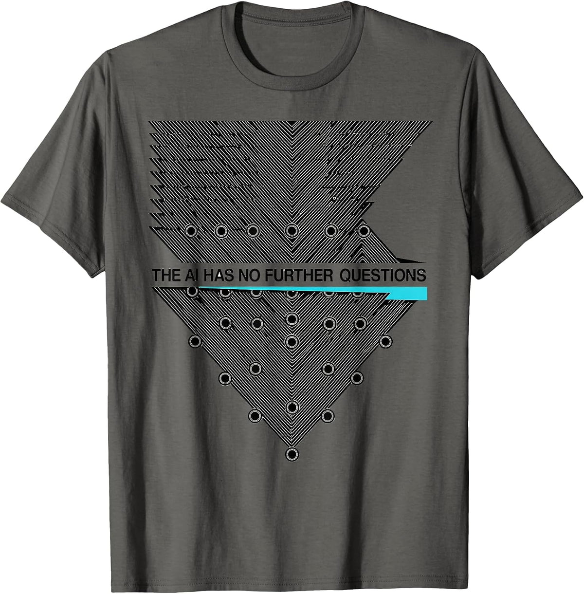 Men's The AI Has No Further Questions New Wave Typography Tech T-Shirt - Asphalt Grey