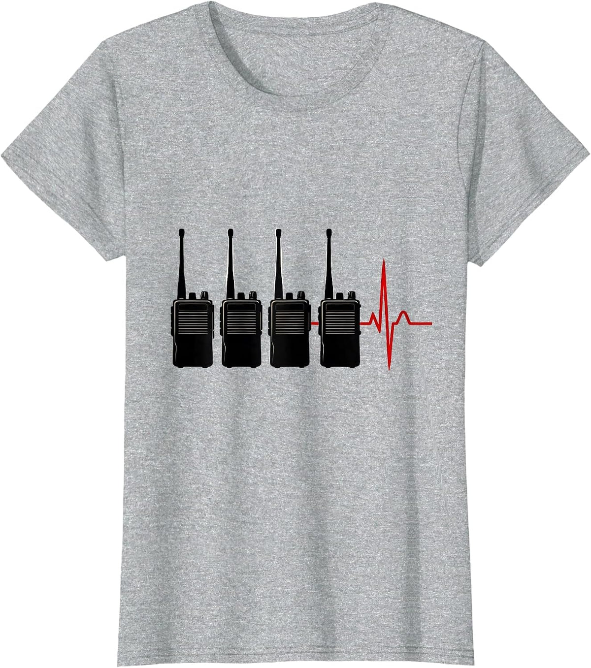 Dispatch Radio Silhouettes Dark Humor EMT Paramedic Gift T-Shirt - Heather Grey