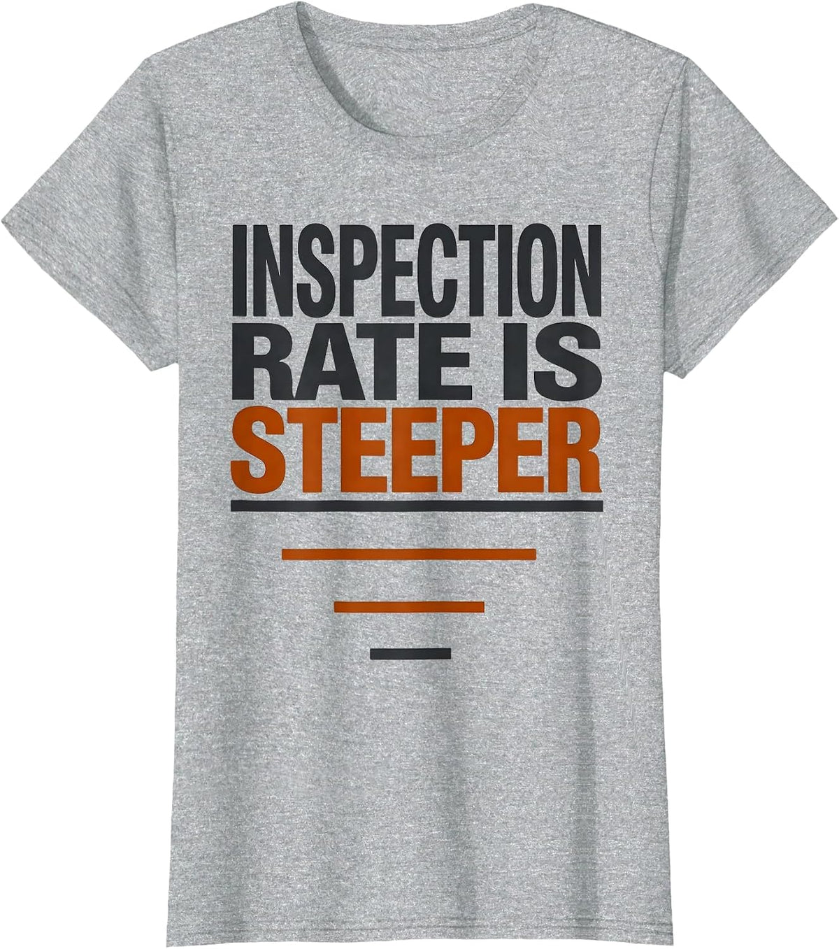 Women's Inspection Rate Is Steeper Funny Plumber Pipefitter T-Shirt - Heather Grey
