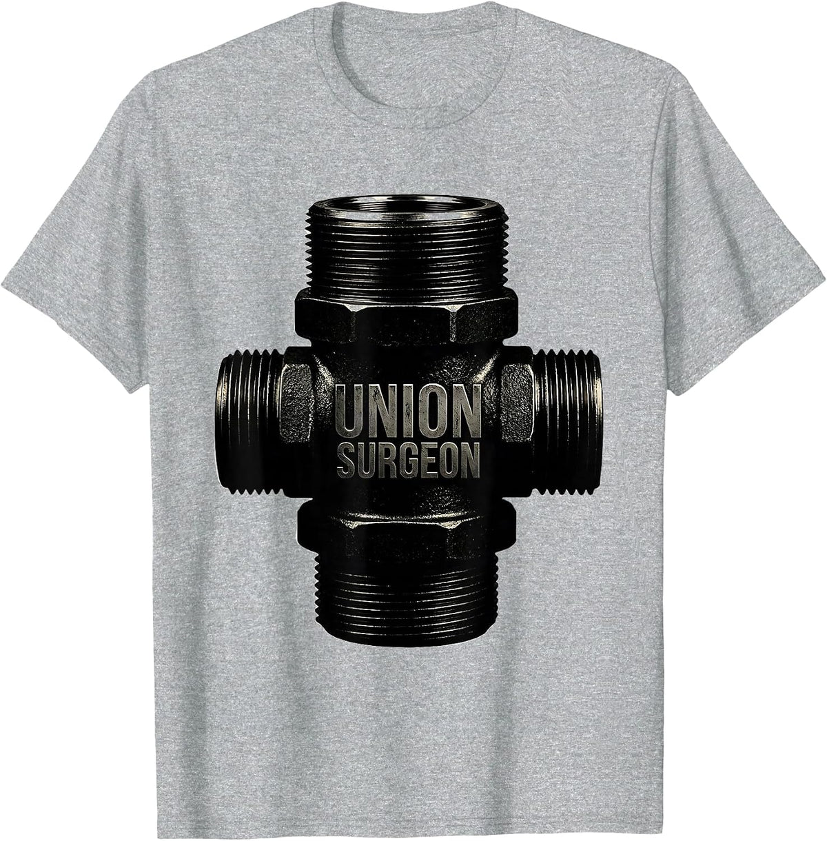 Men's Union Surgeon Funny Plumber Pipefitter Steamfitter Humor T-Shirt - Heather Grey