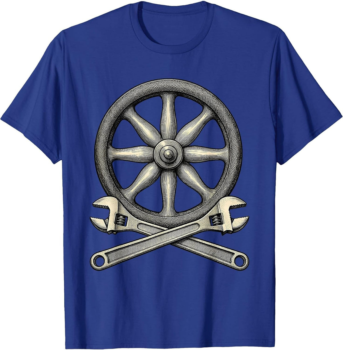 Men's Valve Wheel Plumbers Funny Pipefitter Occupation Humor T-Shirt - Royal Blue