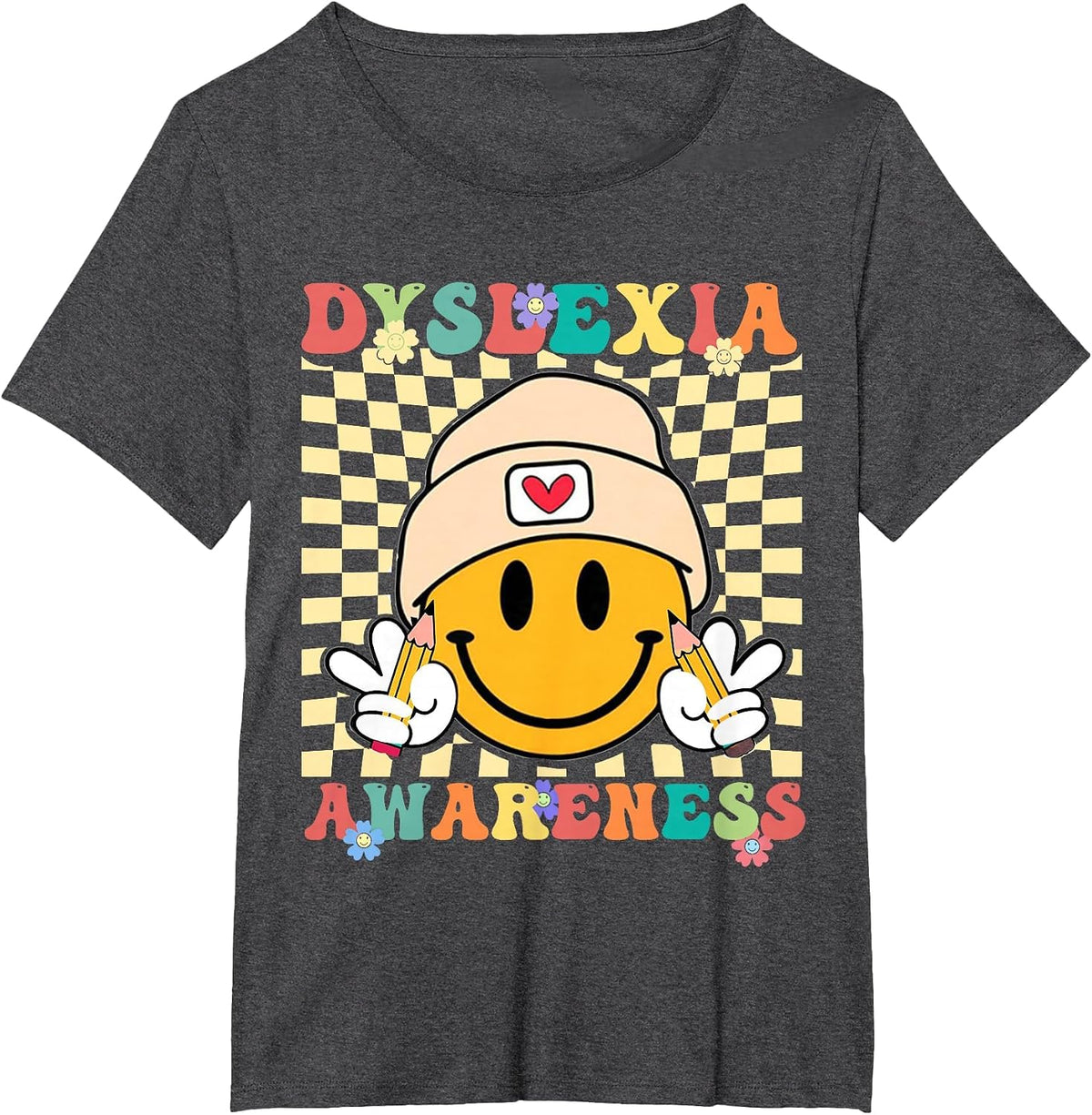 Dyslexia Awareness Dyslexia Specialist Teacher T-Shirt - Dark Heather Grey