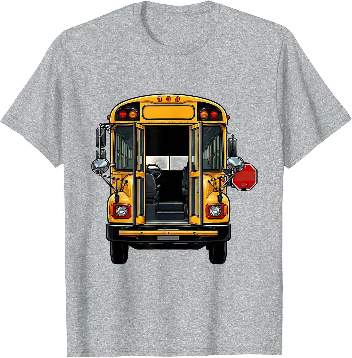 Men's School Bus Driver Doorway Funny Halloween Costume T-Shirt - Heather Grey