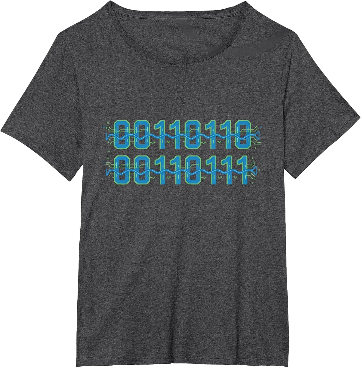 67 Binary Code Meme Six Seven Programming Tech Humor Coding T-Shirt - Dark Heather Grey
