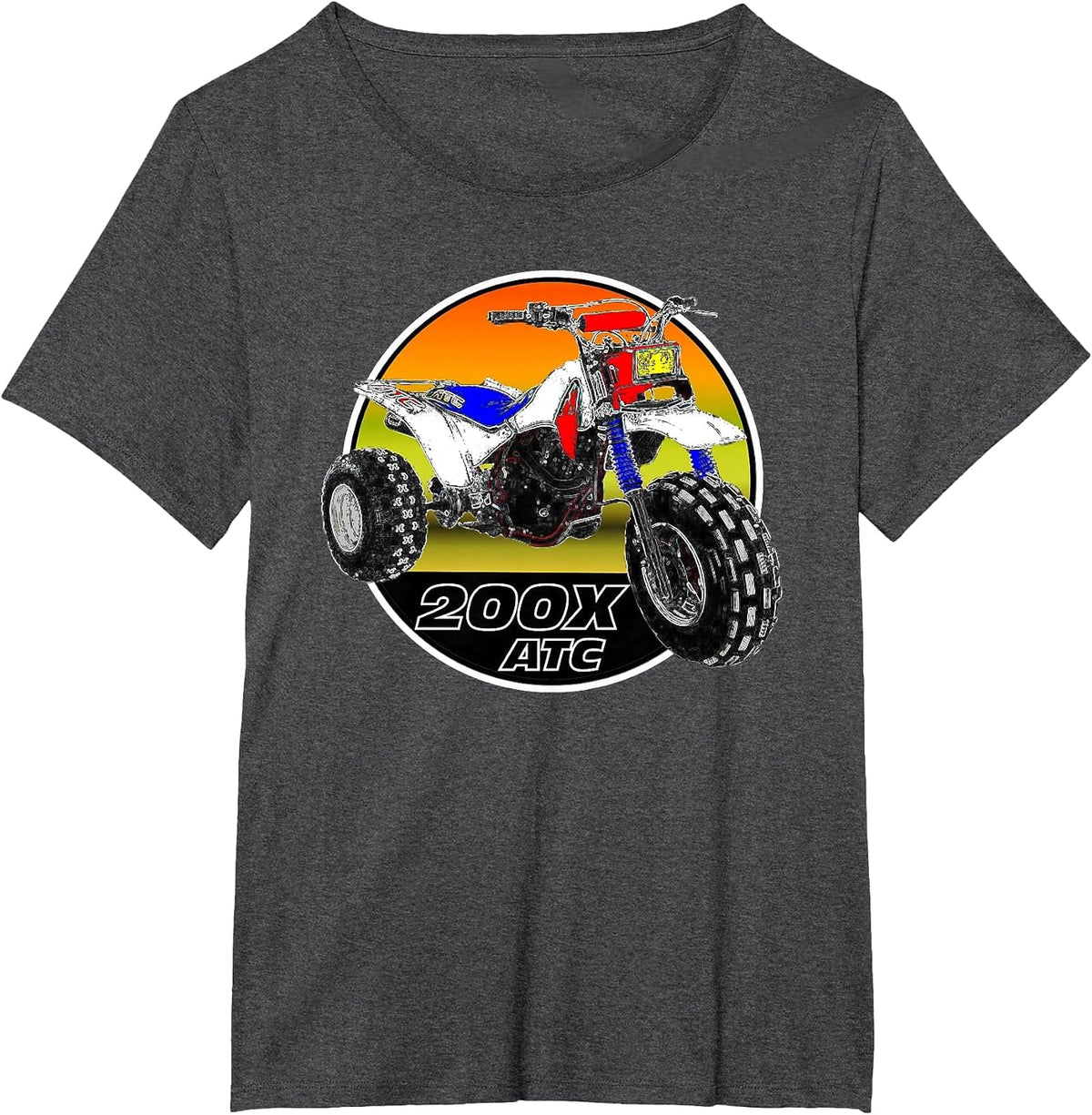Three Wheeler 200x Vintage Retro ATV ATC T-Shirt - Dark Heather Grey