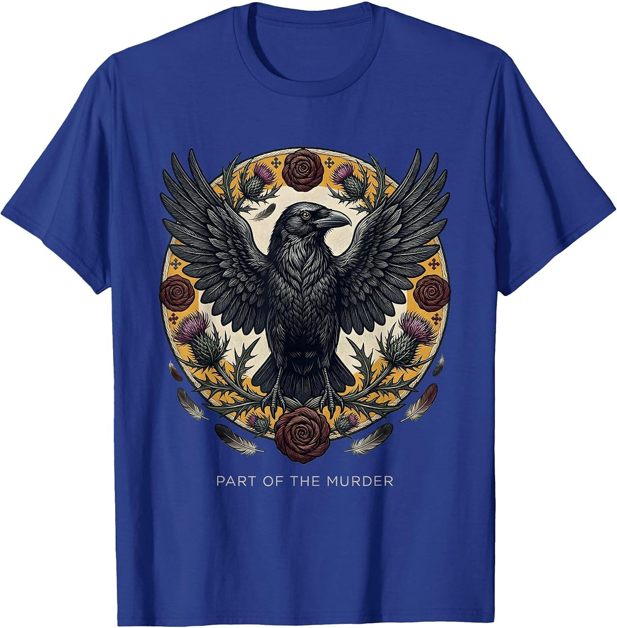 Men's Part of the Murder Crow Lover Design T-Shirt - Royal Blue
