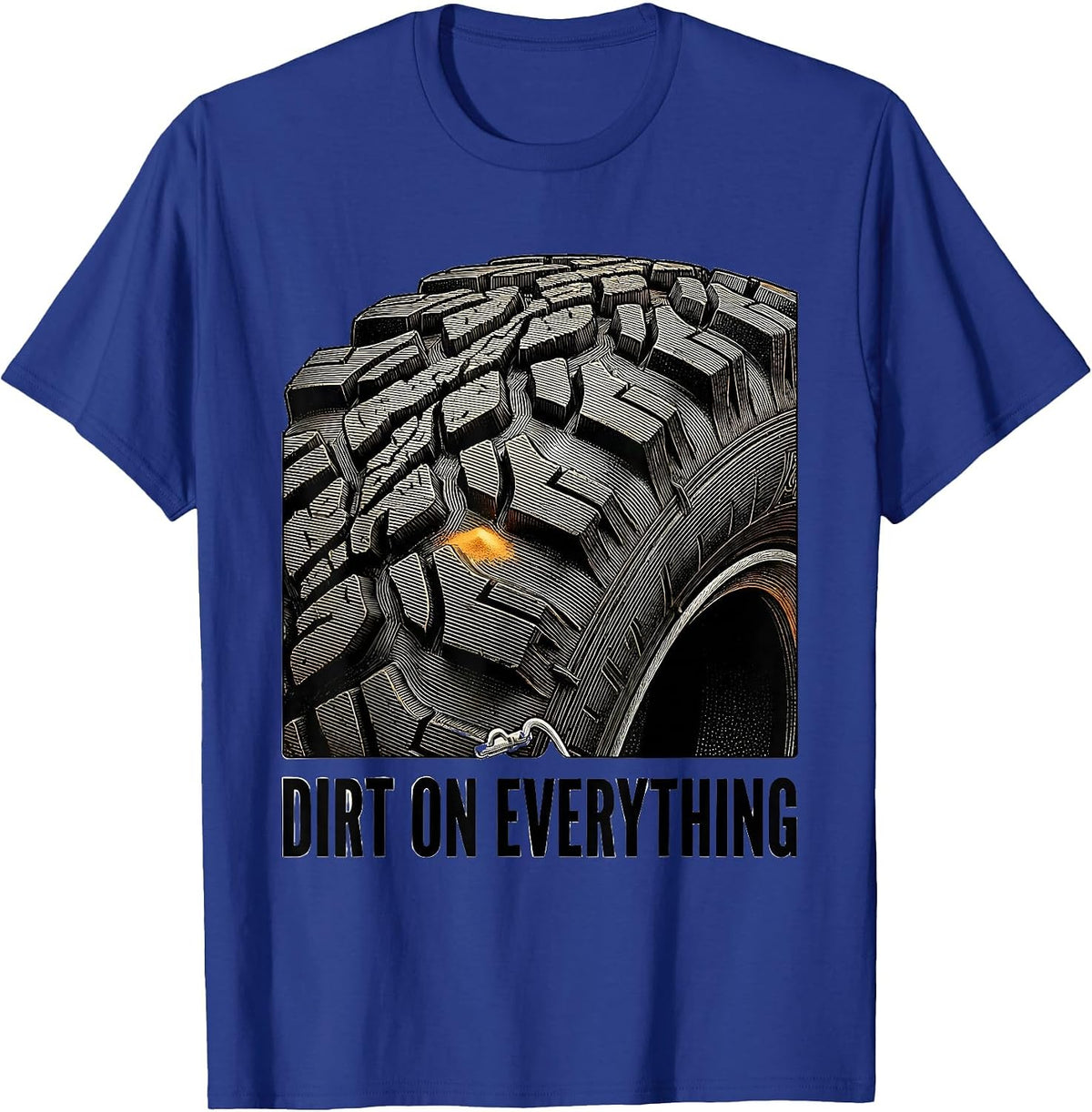 Men's Dirt On Everything Vintage ATV Off-Road Rider Retro Three T-Shirt - Royal Blue