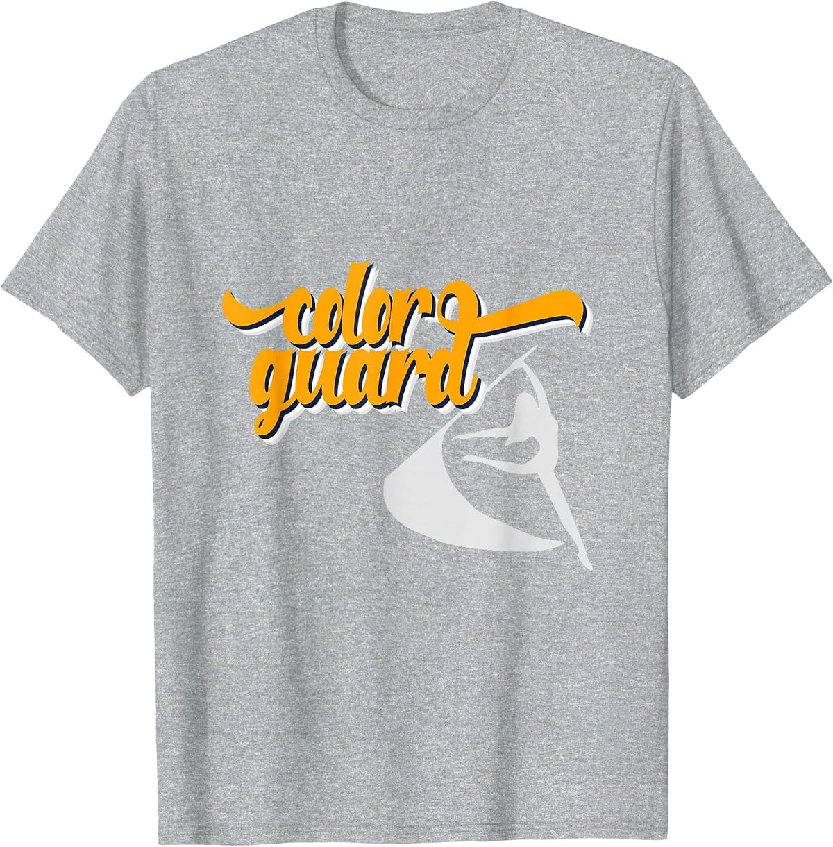 Color Guard Marching Band Retro Word Art Colour Guard T-Shirt - Heather Grey
