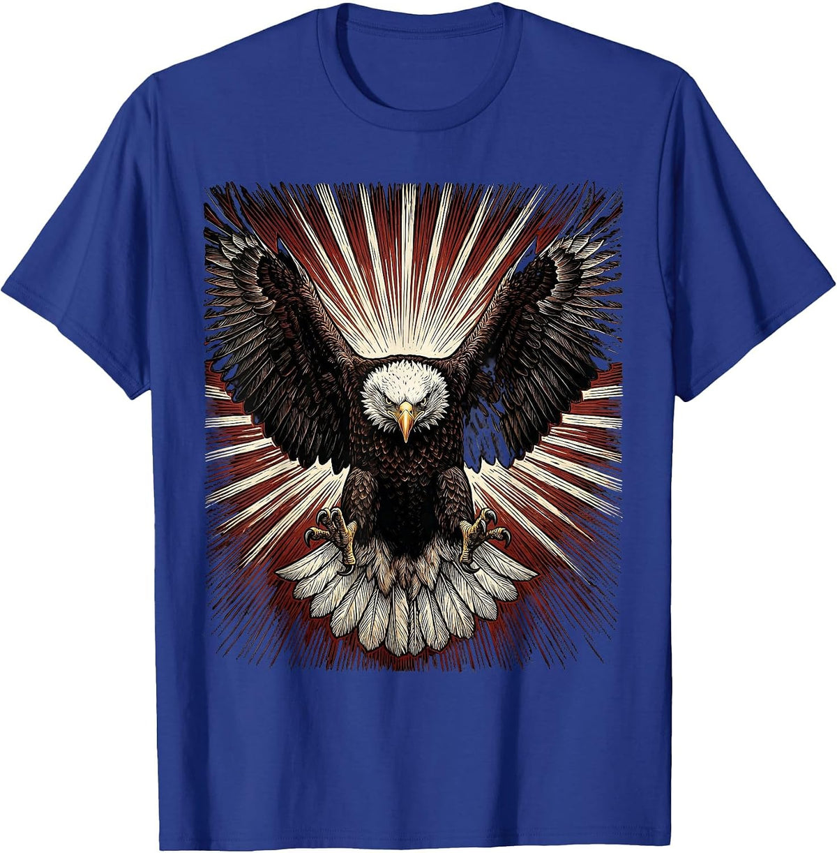 Men's 250th Anniversary USA Bald Eagle Sunburst Design T-Shirt - Royal Blue