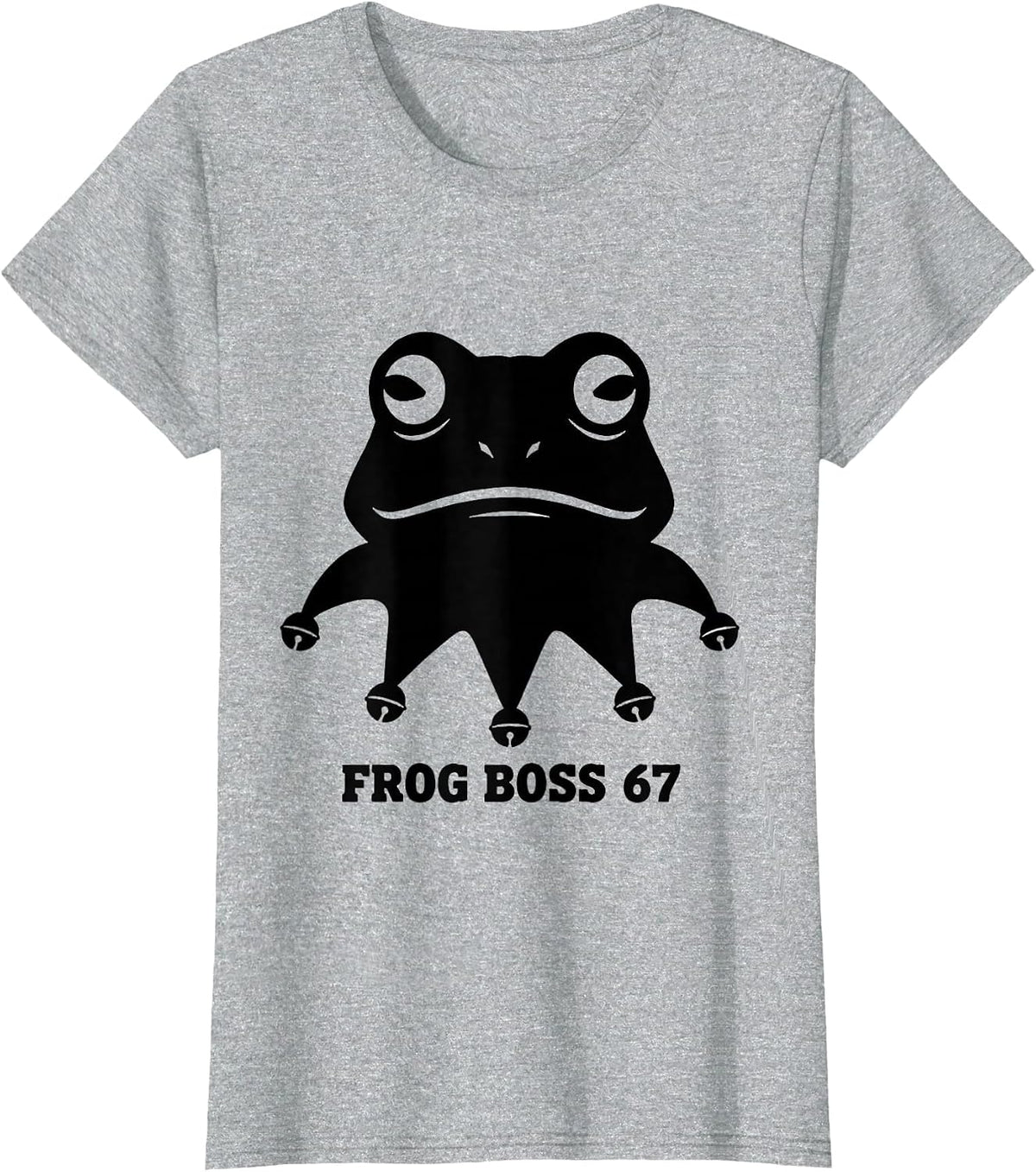 Frog Boss 67 Mardi Gras Six Seven Meme Kid Humor T-Shirt - Heather Grey