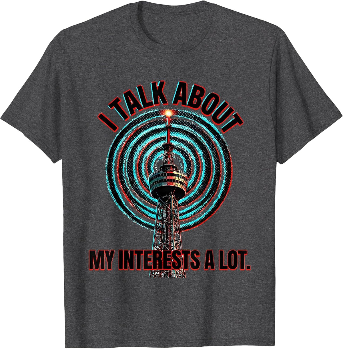 I Talk About My Interests A Lot Pop Art Neurodiversity Meme T-Shirt - Dark Heather Grey