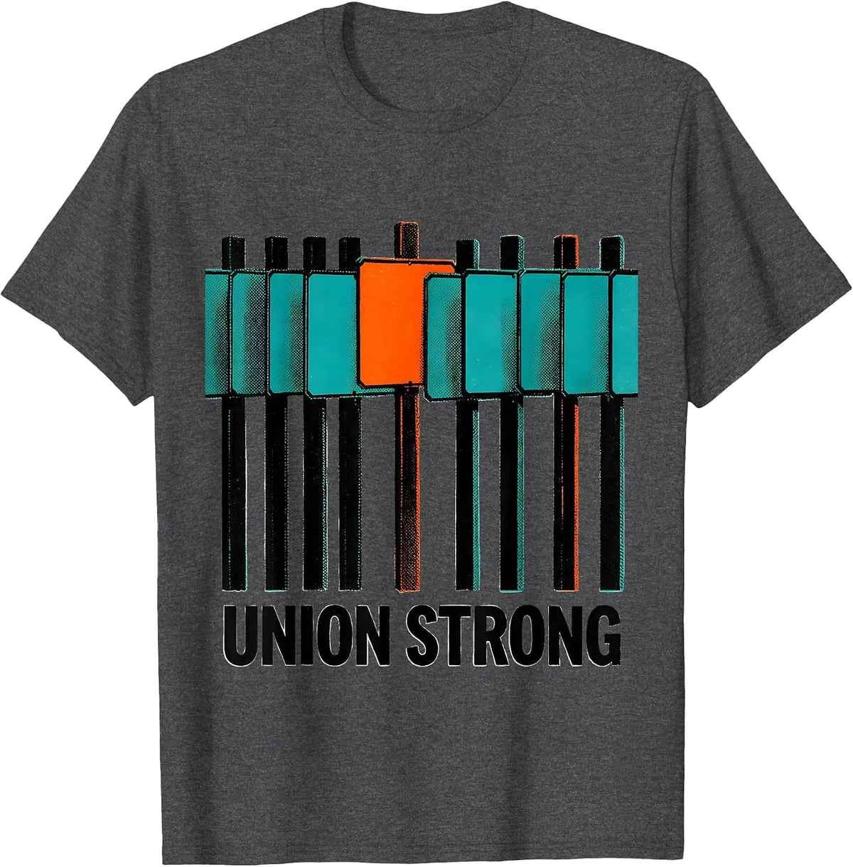 Men's Union Strong Labor Day Skilled Union Worker T-Shirt - Dark Heather Grey