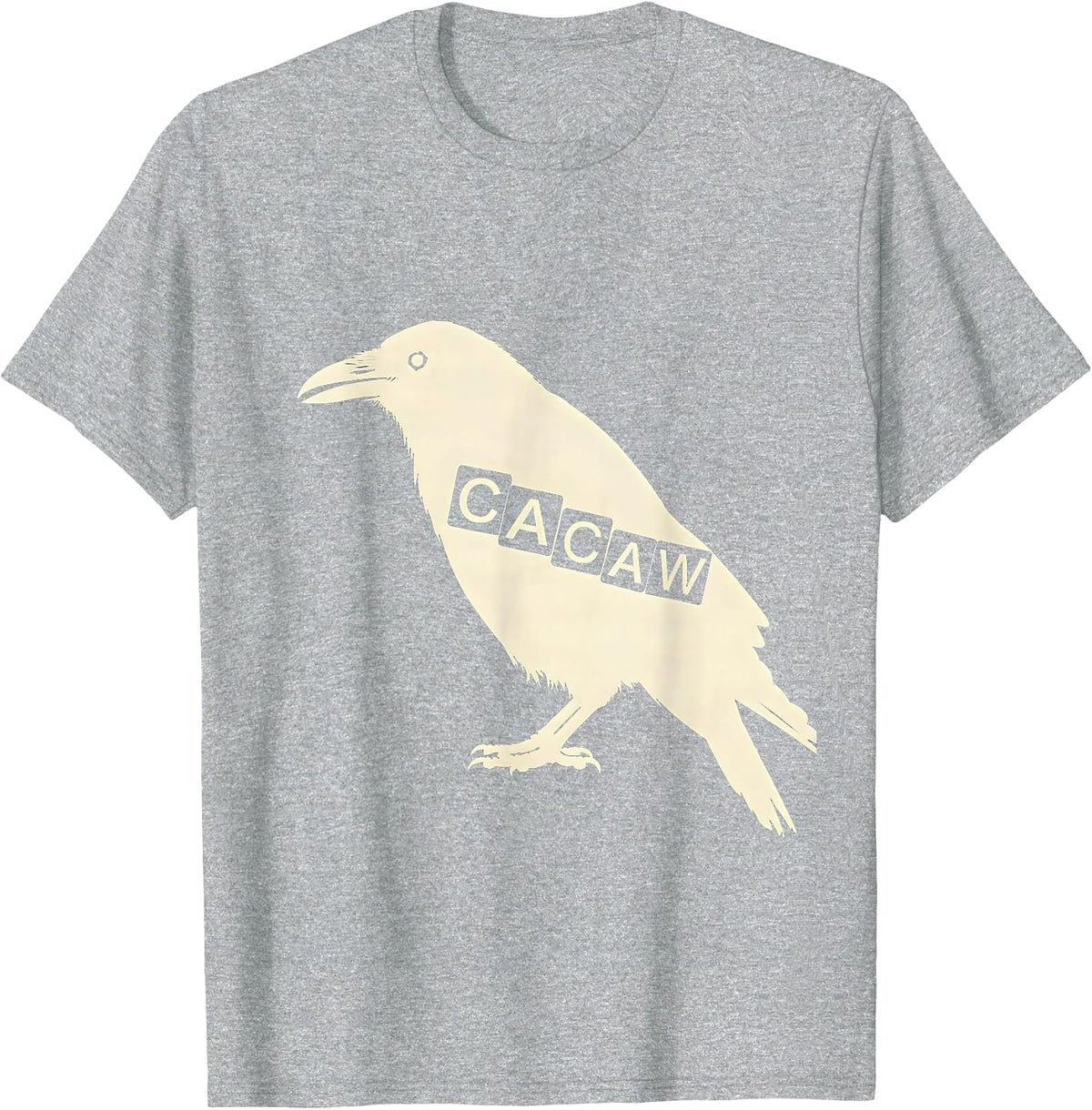 Men's Ca Caw! Funny F Caw F Crow Humor Gothic Raven Pun T-Shirt - Heather Grey