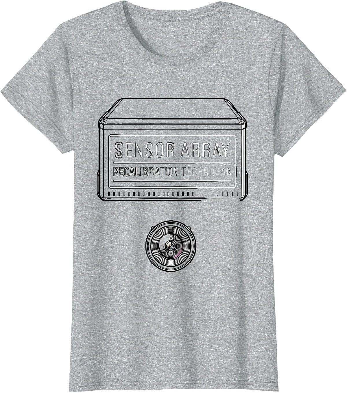Sensor Array Recalibration Technician Funny Robotics T-Shirt - Heather Grey
