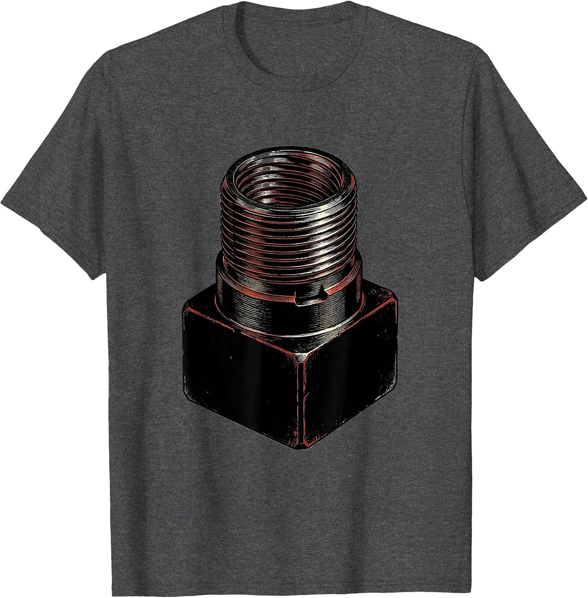 Pipe Nipple Lock Funny Plumber Gift for Pipefitters T-Shirt - Dark Heather Grey