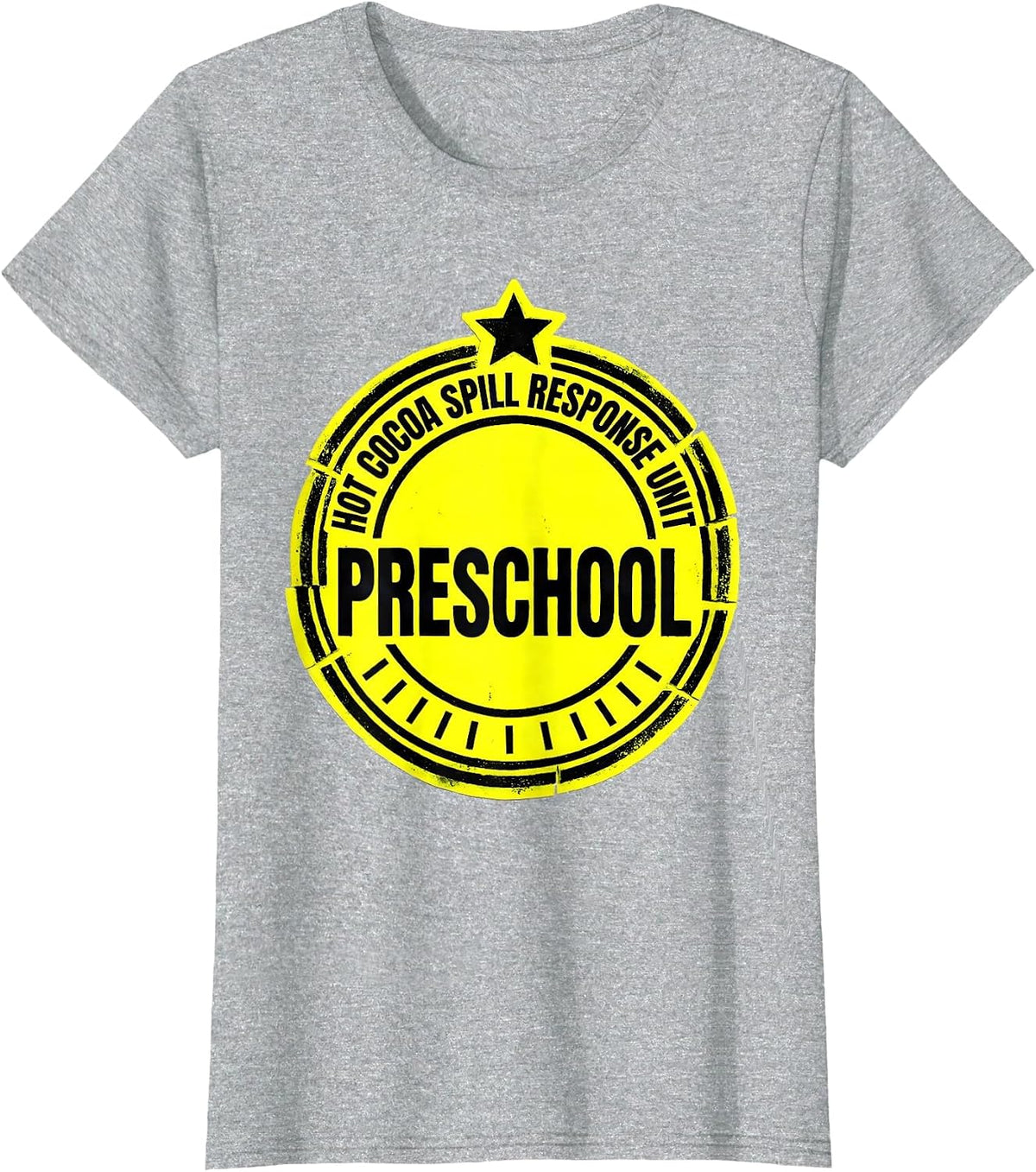 Hot Cocoa Spill Response Unit, Preschool Funny Teacher T-Shirt - Heather Grey