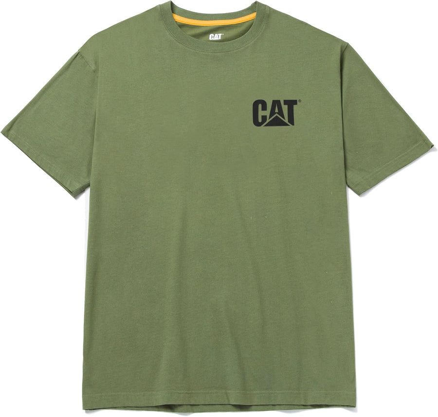 Caterpillar mens Cat Trademark Premium Cotton T-shirt T Shirt, Chive, XX-Large US - As Pictured