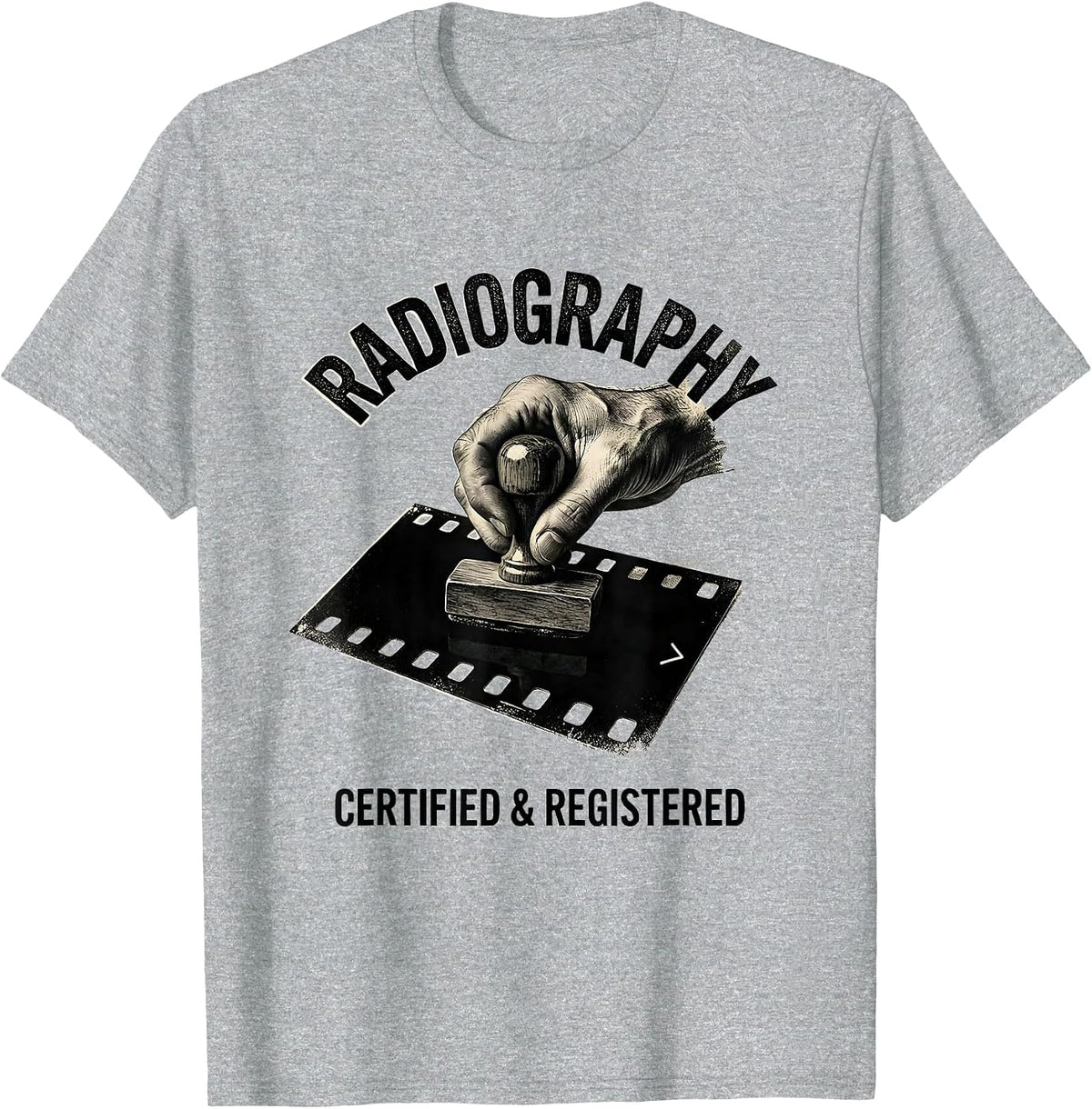 Men's Radiography — Certified & Registered Radiology Tech T-Shirt - Heather Grey