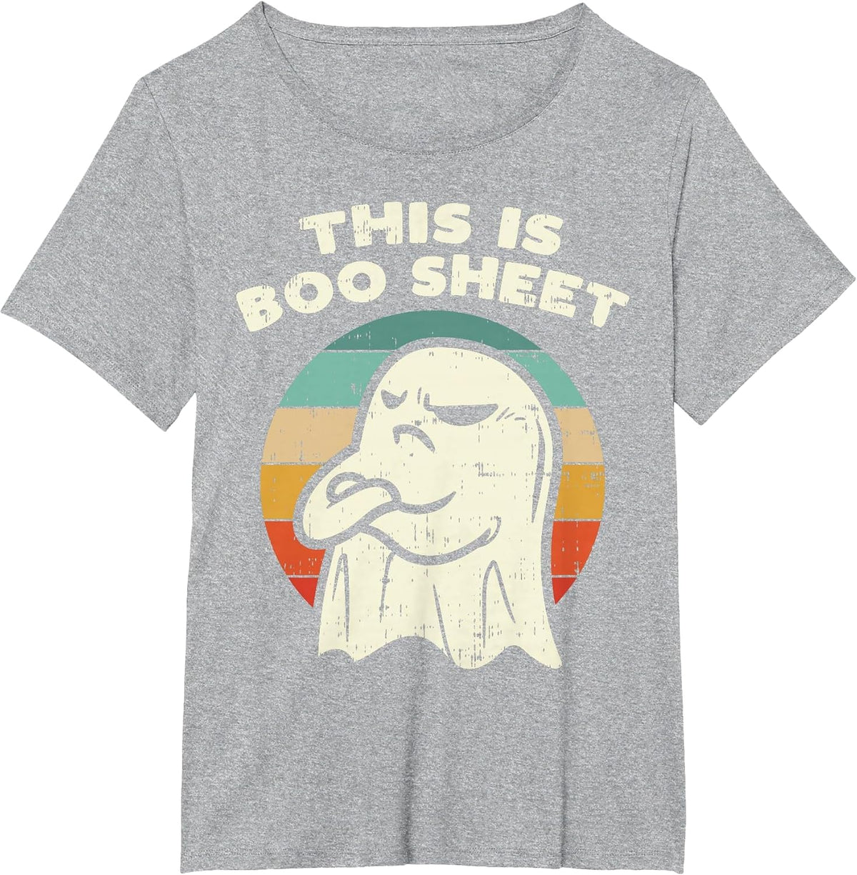 This is Boo Sheet Ghost Retro Halloween Costume Men Women T-Shirt - Heather Grey
