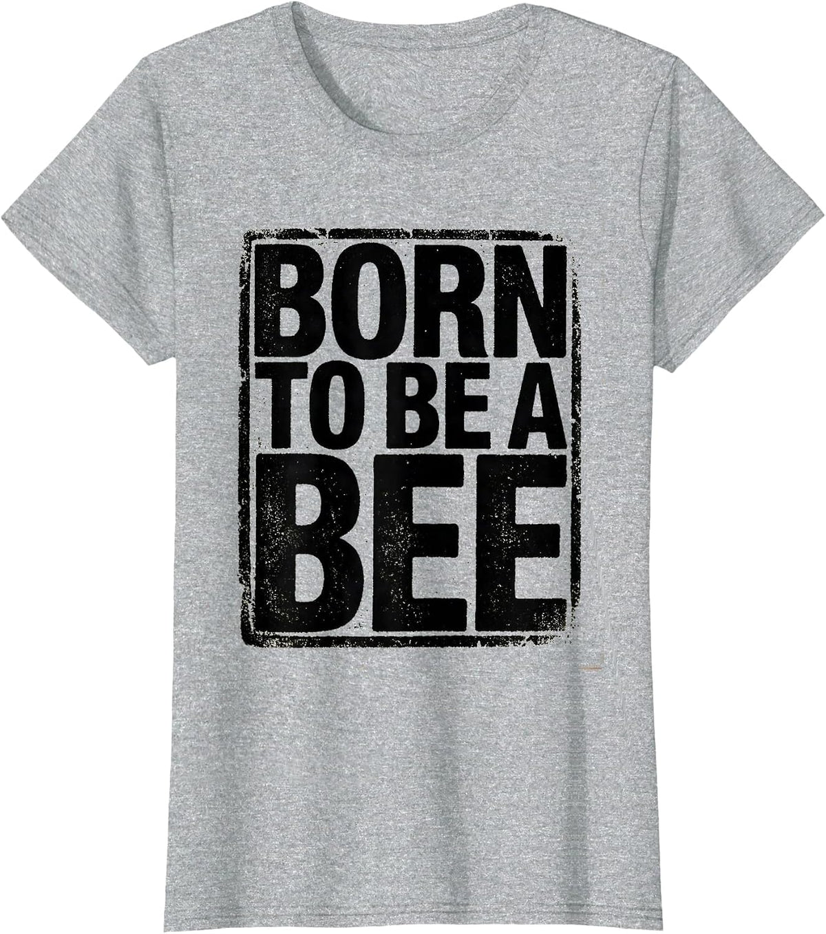 Women's Born to Be a Bee Honeybee Nature Design T-Shirt - Heather Grey