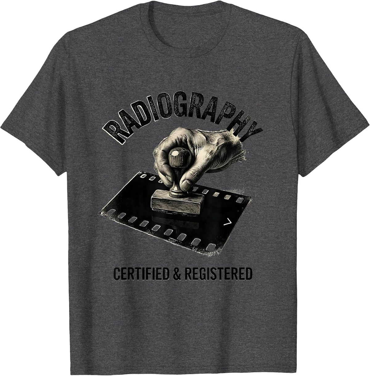 Men's Radiography — Certified & Registered Radiology Tech T-Shirt - Dark Heather Grey