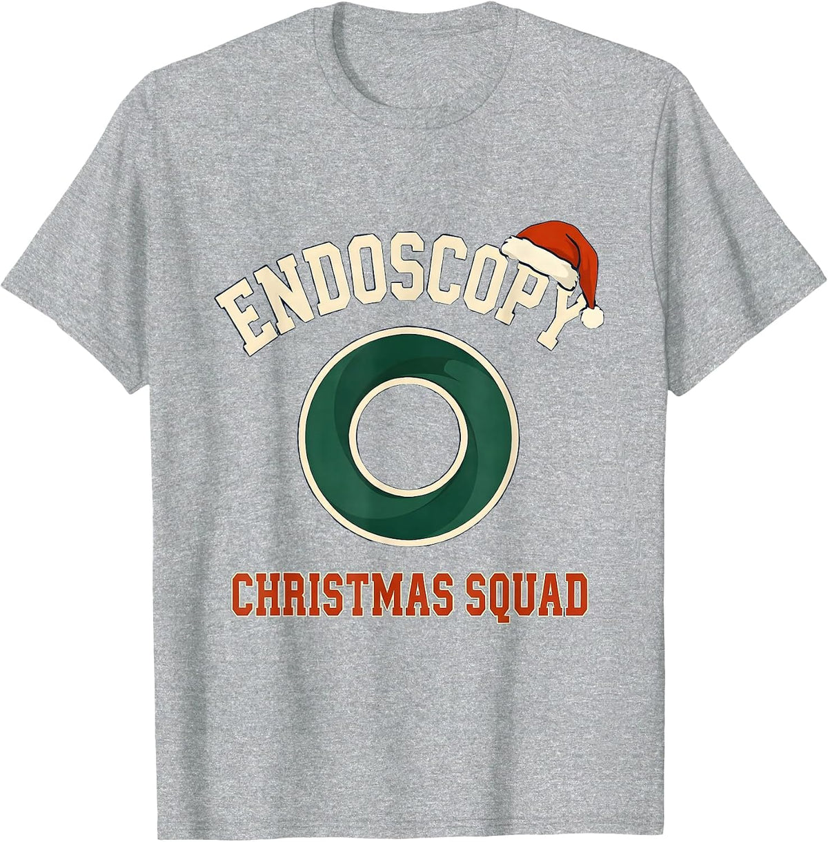 Men's Endoscopy Christmas Squad Gastro Nurse Endoscopy Tech T-Shirt - Heather Grey