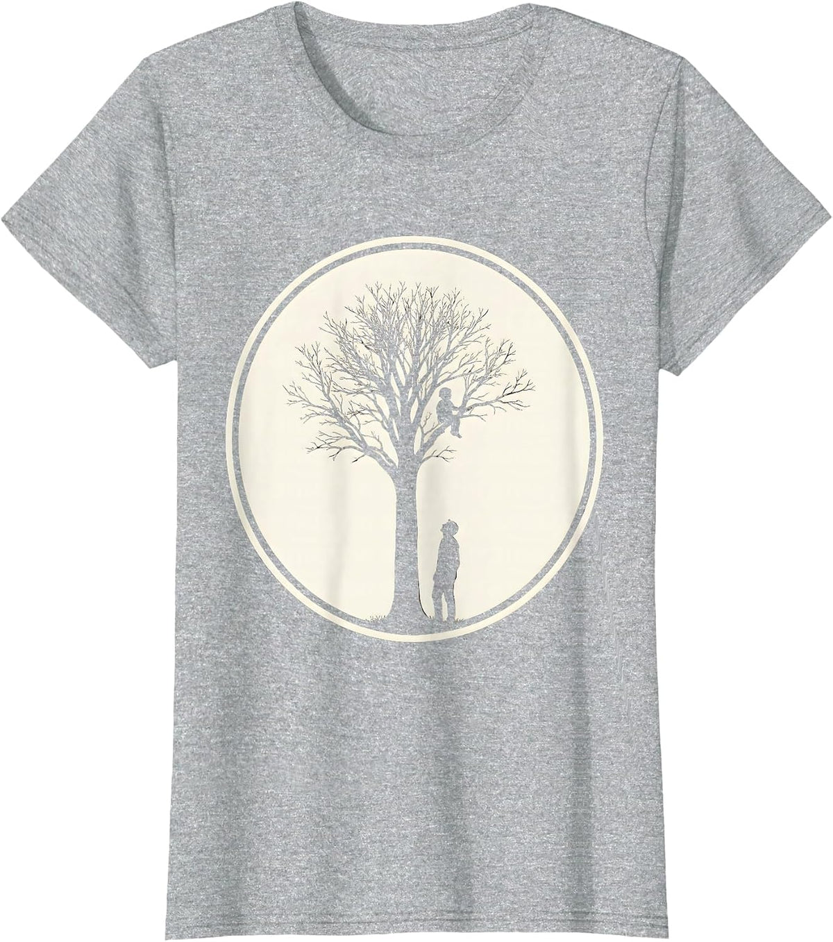 Boy Mom Tree Climbing Adventure Graphic T-Shirt - Heather Grey