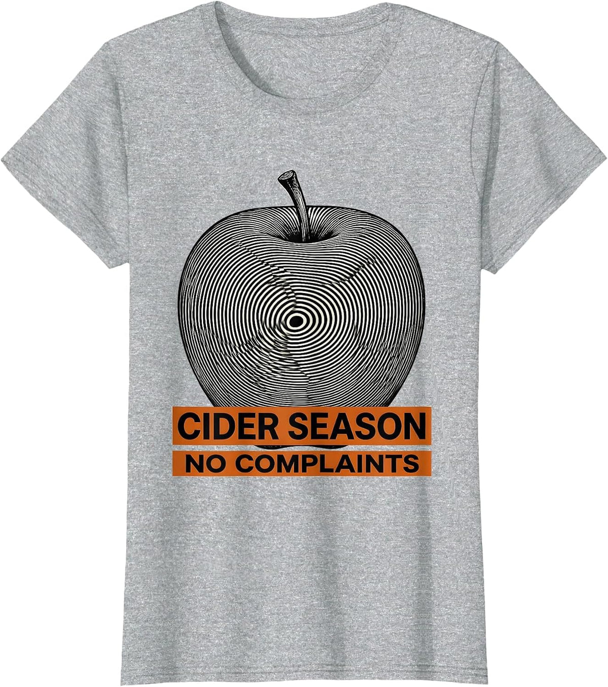Women's Cider Season No Complaints Fall Graphic Design T-Shirt - Heather Grey