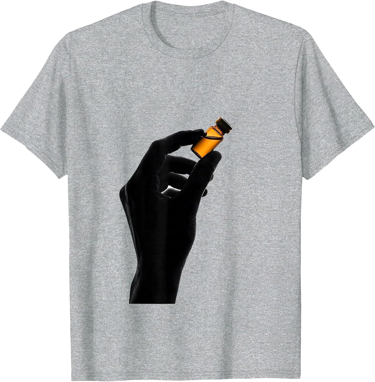 Men's Amber Vial Minimalist Pharmacy Tech Squad Appreciation T-Shirt - Heather Grey