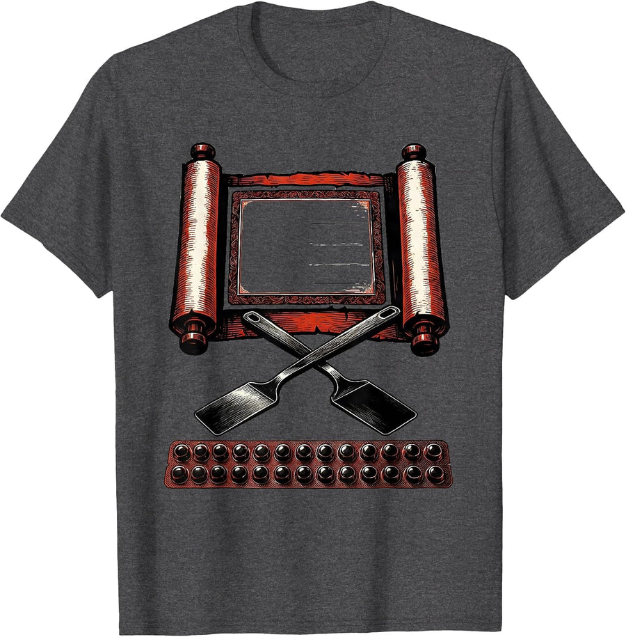 Men's Pharmacy Tech Scroll Counting Tray Stencil Graphic T-Shirt - Dark Heather Grey