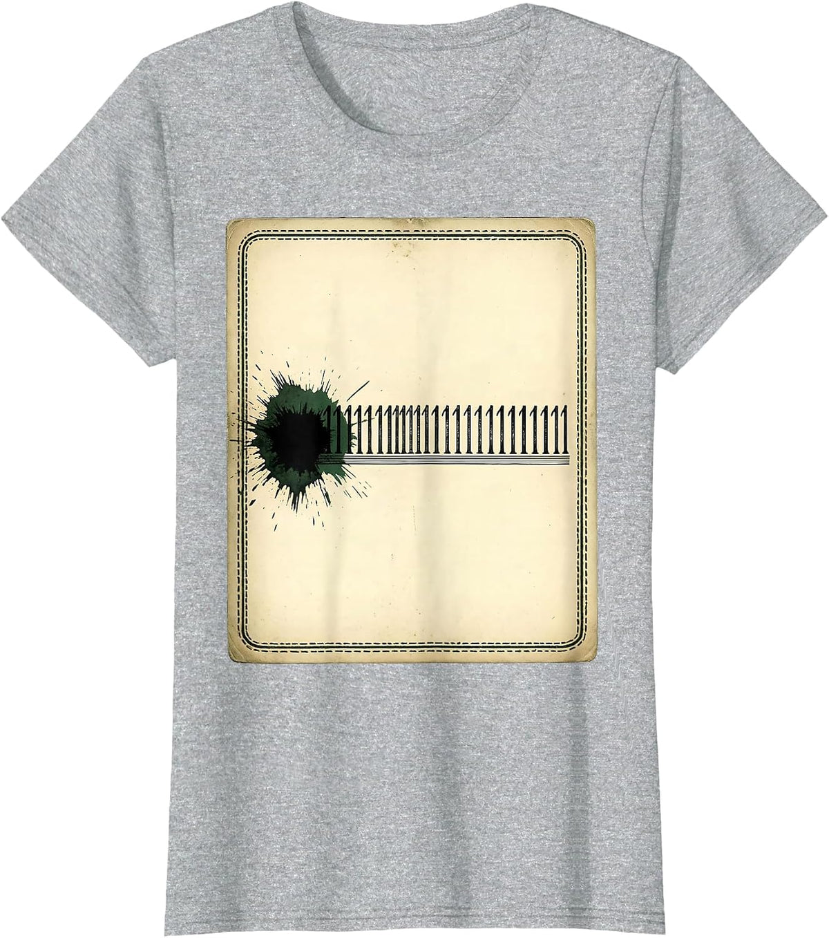Worn Ledger Card Data Analyst Vintage STEM Humor T-Shirt - Heather Grey