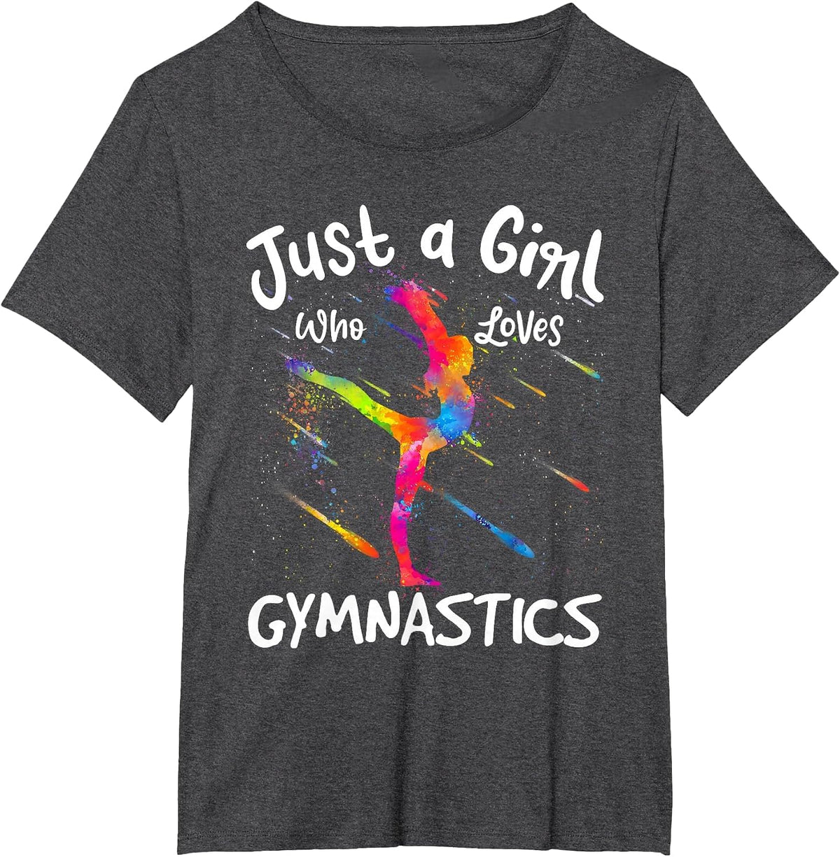 Just A Girl Who Loves Gymnastics Sport T-Shirt - Dark Heather Grey