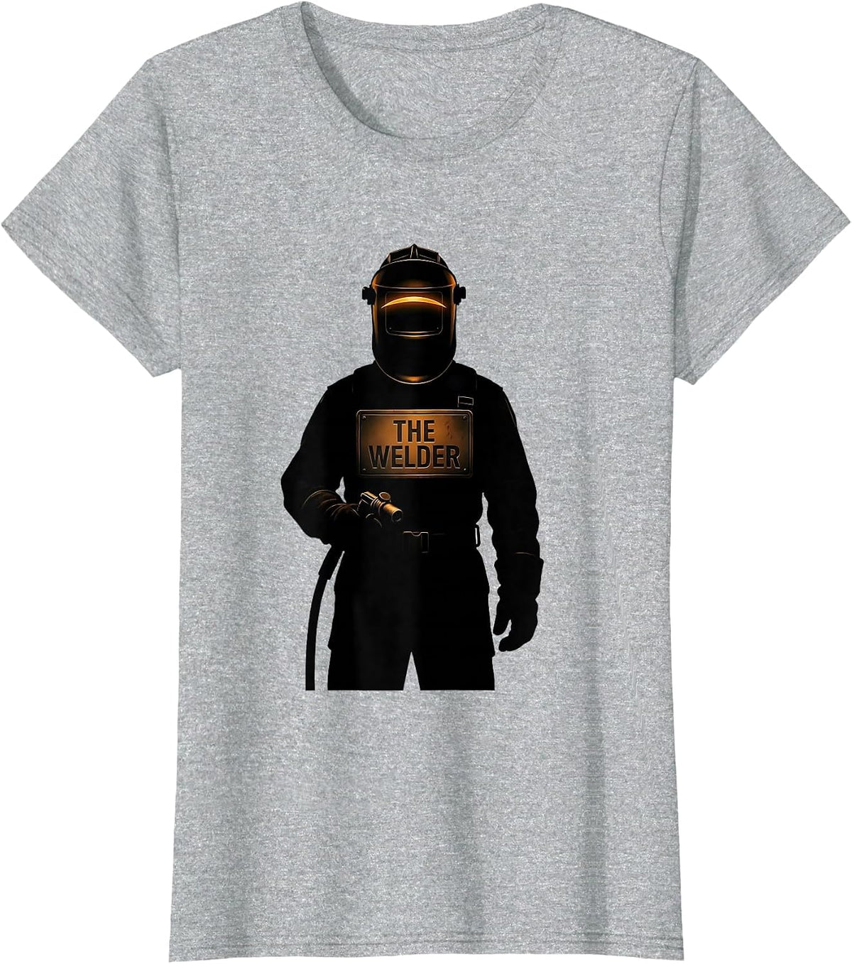 THE WELDER Silhouette Metal Worker Welding Humor T-Shirt - Heather Grey