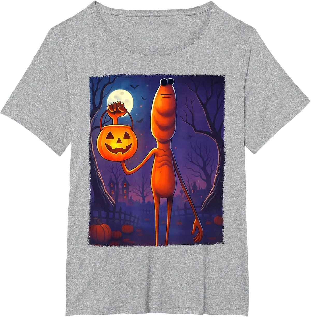 Marcus The Worm Halloween Custome T-Shirt - Heather Grey
