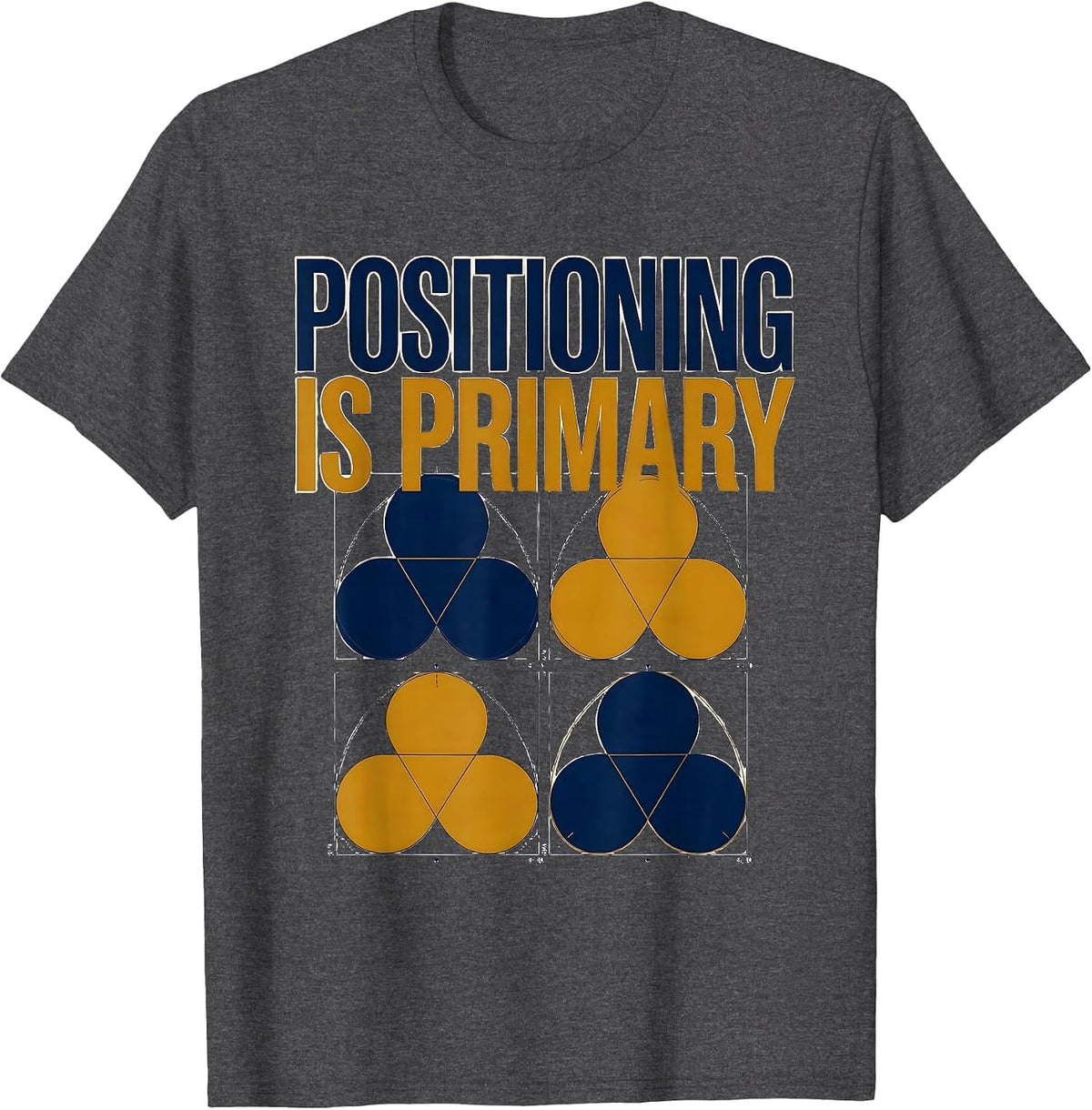 Positioning Is Primary Minimalist Radiology Rad Tech X-Ray T-Shirt - Dark Heather Grey