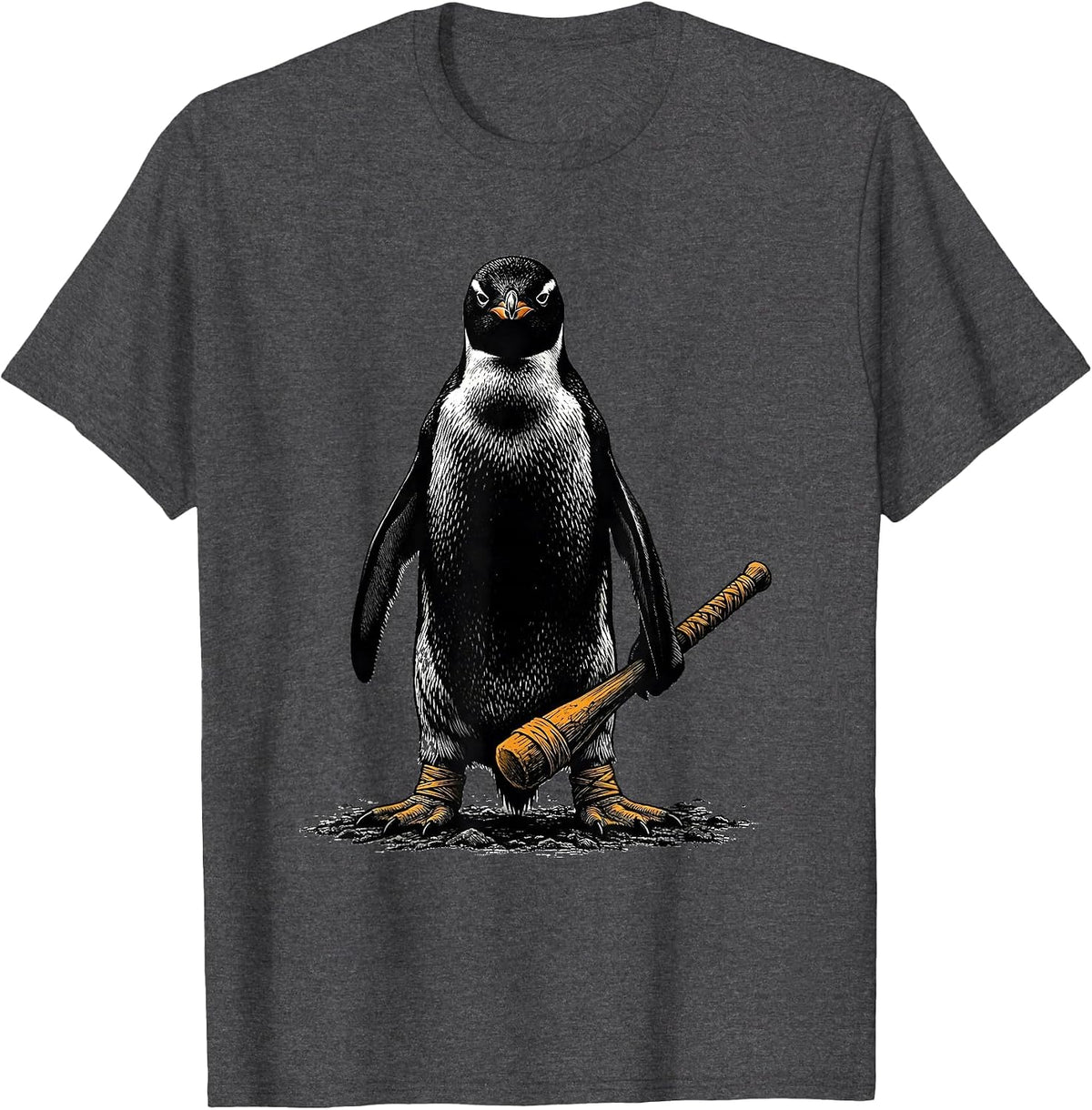 Flight Was Never An Option Tactical Penguin Meme Humor T-Shirt - Dark Heather Grey