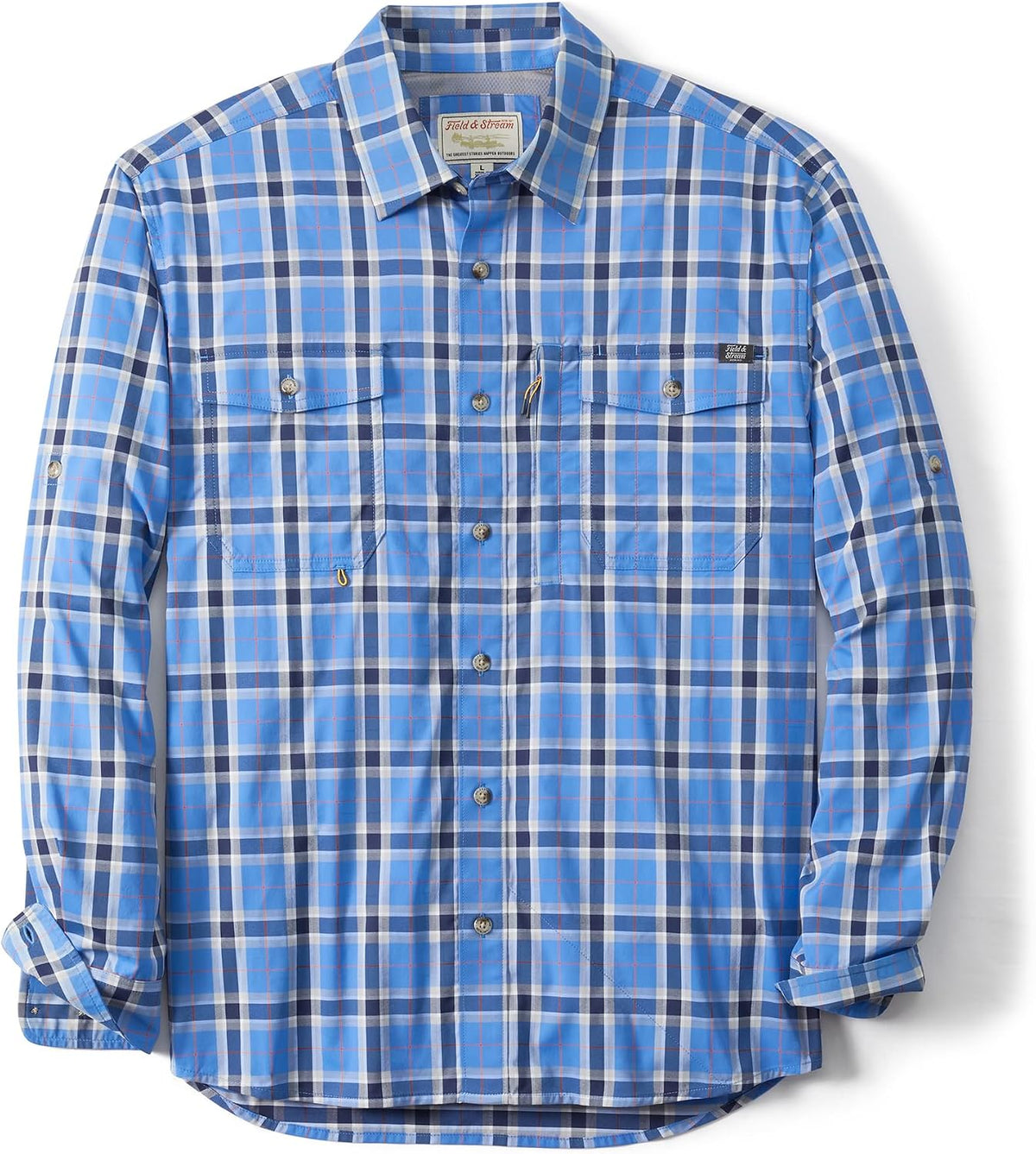 Field & Stream Men's Line Burner Long Sleeve Fishing Shirt - Bluejay Plaid