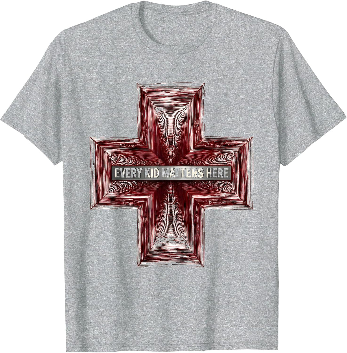 Men's Every Kid Matters Here School Nurse Design T-Shirt - Heather Grey