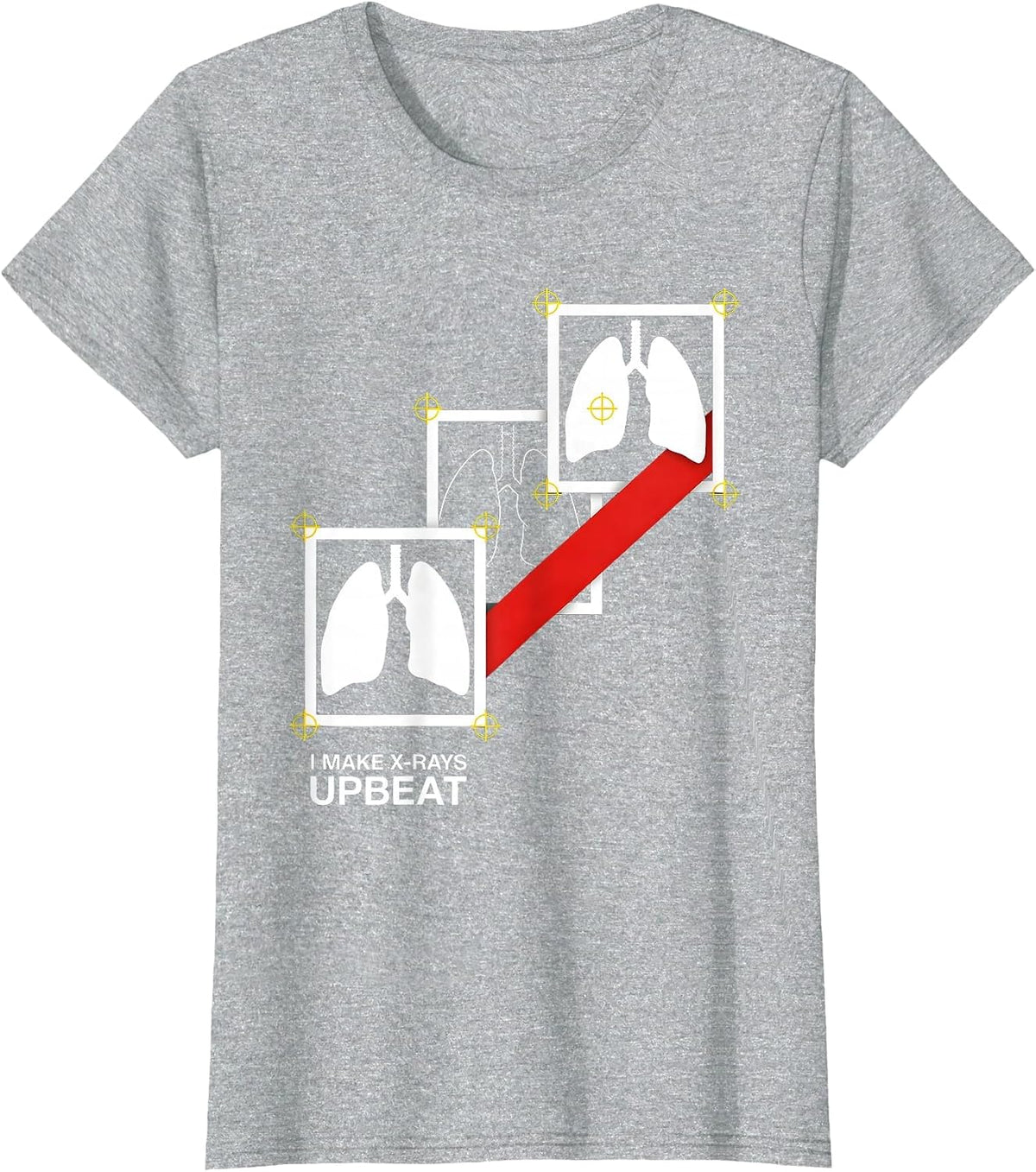 I Make X-Rays Upbeat Bauhaus Modernist Radiology Tech Gift T-Shirt - Heather Grey